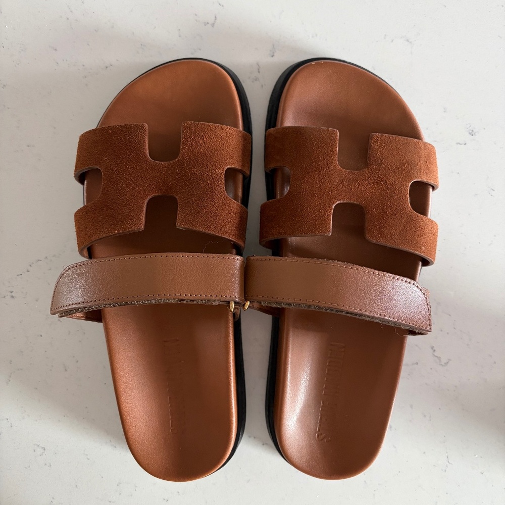 Steve Madden Mayven Camel Suede Sandals